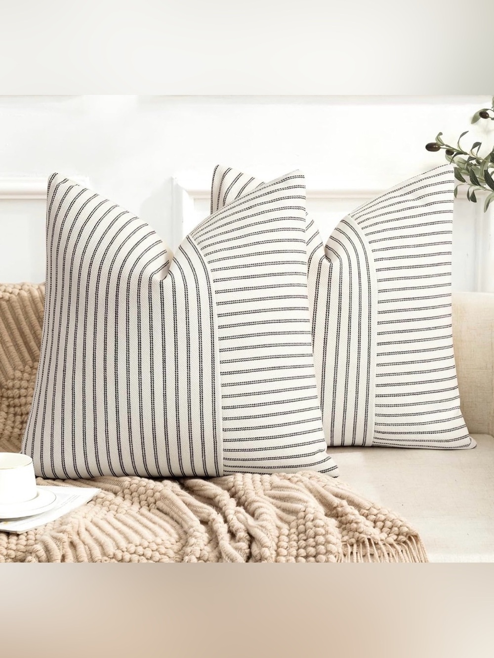 Modern Farmhouse Pillow Covers - Set of 2